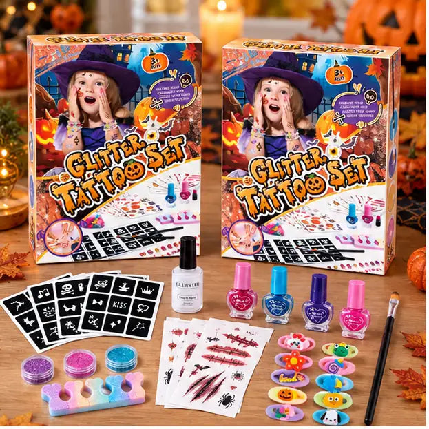 Halloween DIY Tattoo Sets mit buntem Zubehör