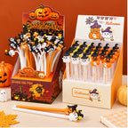 Halloween Gelstifte mit Squishy Kürbis und Geistermotiven
