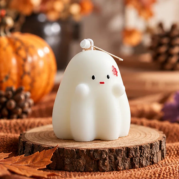 Niedliche weiße Halloween Geist Duftkerze