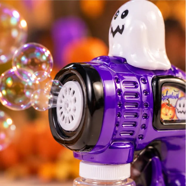 Detail der violetten Halloween Seifenblasenpistole