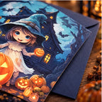 Detail der Magic Night Halloween Kartenillustration