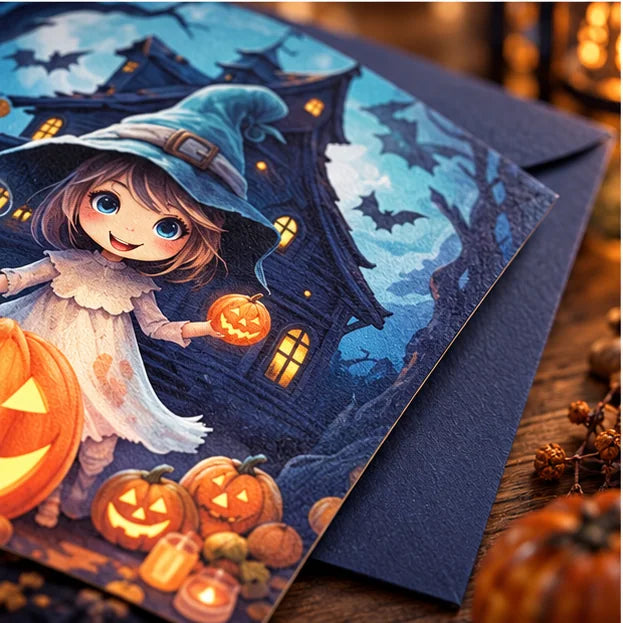 Detail der Magic Night Halloween Kartenillustration