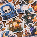 Detail verschiedener Halloween Sticker Motive