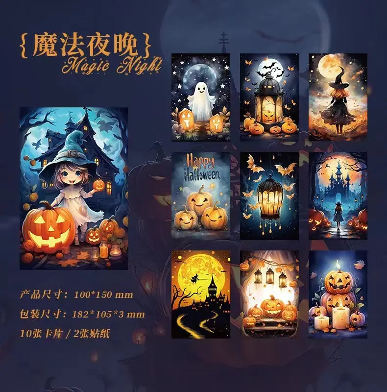 Originalansicht der Magic Night Halloween Grußkarten