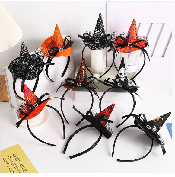 Originalansicht der Halloween Hexenhut Haarreifen