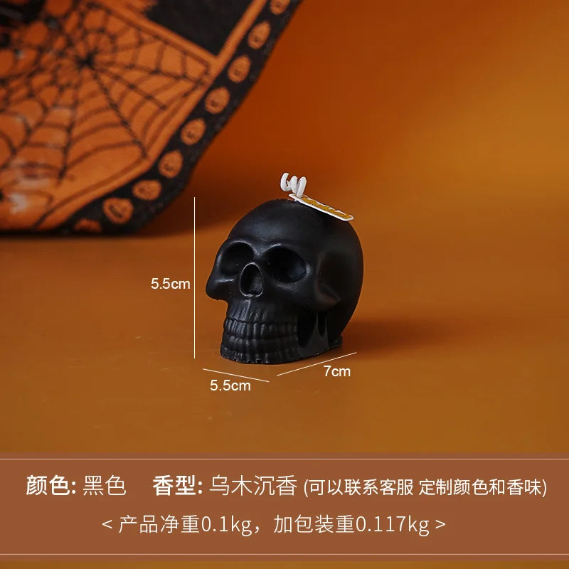Schwarze Totenkopf Duftkerze
