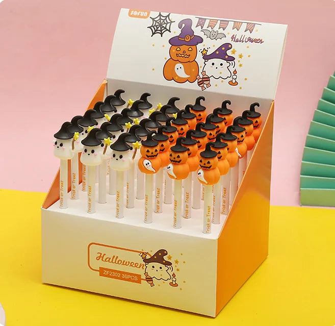 Halloween Gelstift mit Kürbis und Geistermotiv