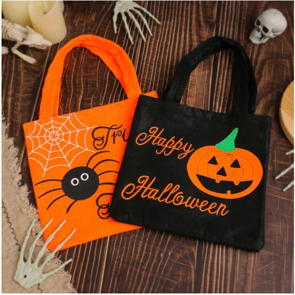 Happy Halloween Geschenktüte in Orange und Schwarz