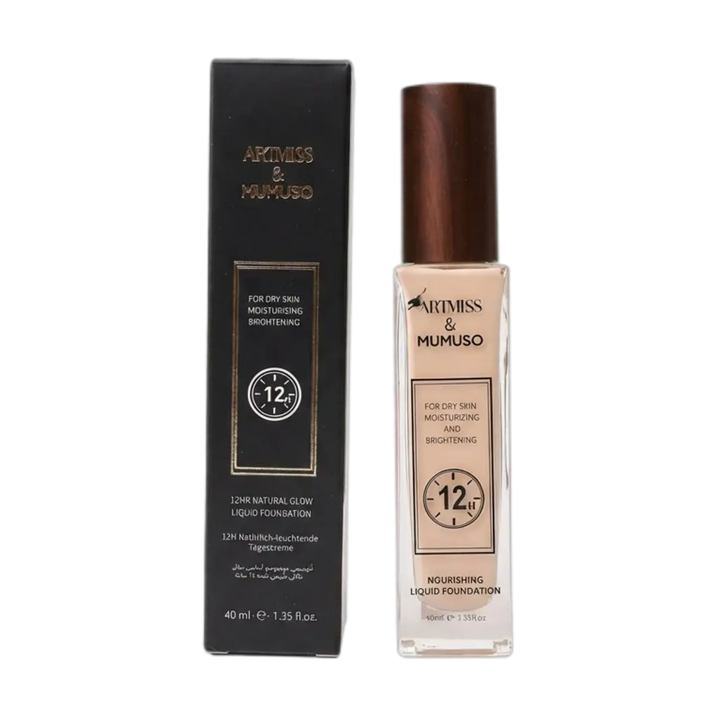 Natural Glow Liquid Foundation, 12h, 40ml, #01