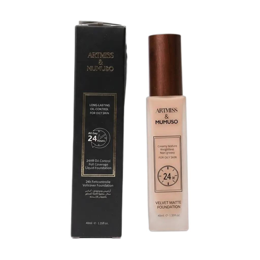 Oil-Control Full Coverage Liquid Foundation, 24h, 40ml, #01