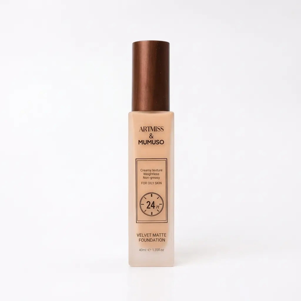 Oil-Control Full Coverage Liquid Foundation, 24h, 40ml, #02