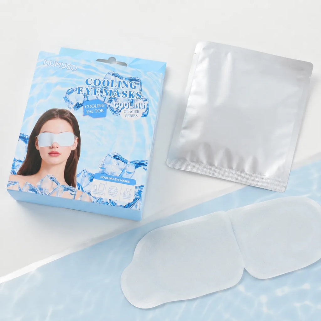 Glacier Augenmaske Verpackung Beutel und Masken im Detail
