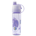 Kunststoff-Wasserflasche mit Sprühfunktion, 500 ml, mit Einhorn-Design (Lila)