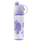 Kunststoff-Wasserflasche mit Sprühfunktion, 500 ml, mit Einhorn-Design (Lila)