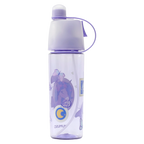 Kunststoff-Wasserflasche mit Sprühfunktion, 500 ml, mit Einhorn-Design (Lila)