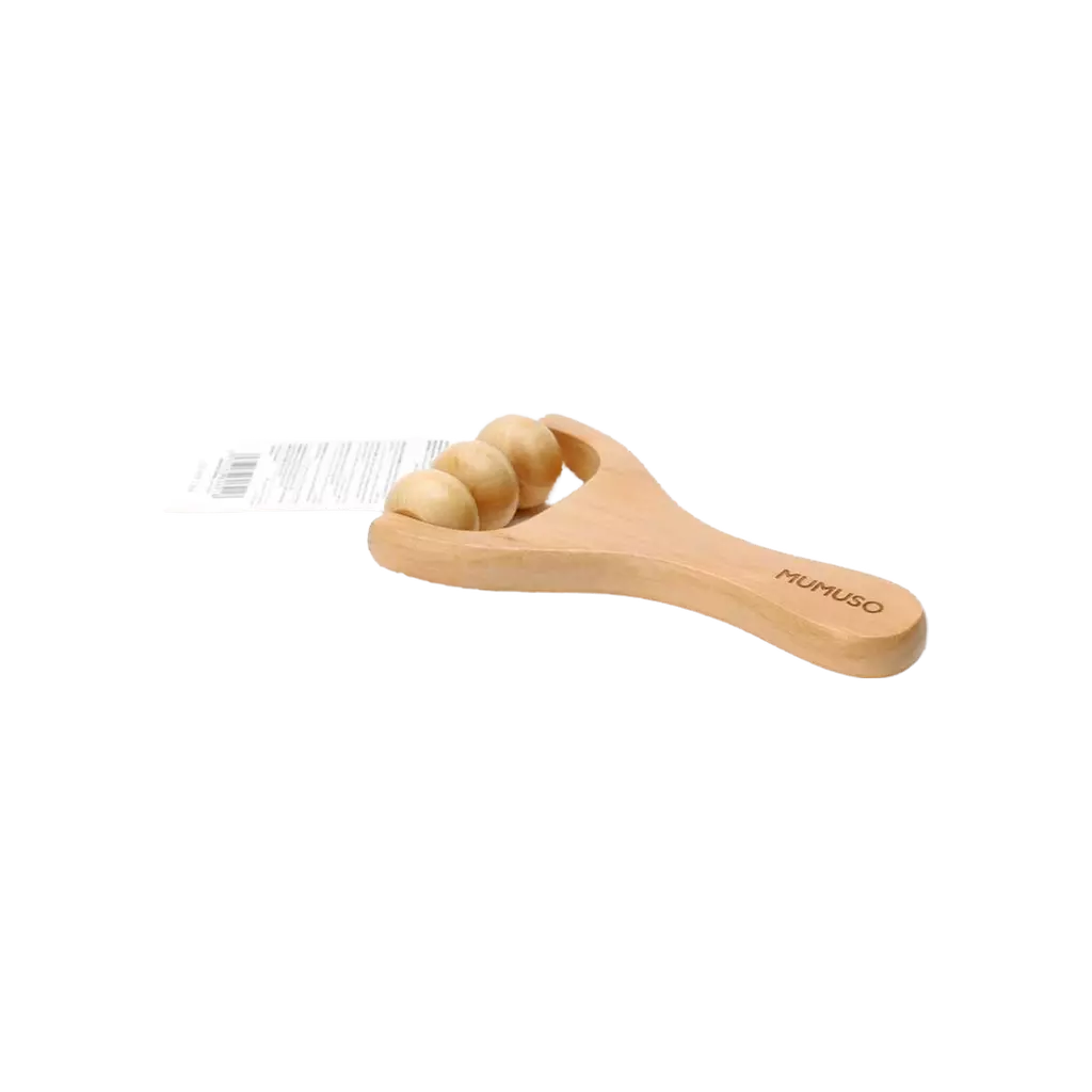 Handmassage-Roller aus Holz, Slingshot-Form zur Muskelentspannung (Natur)