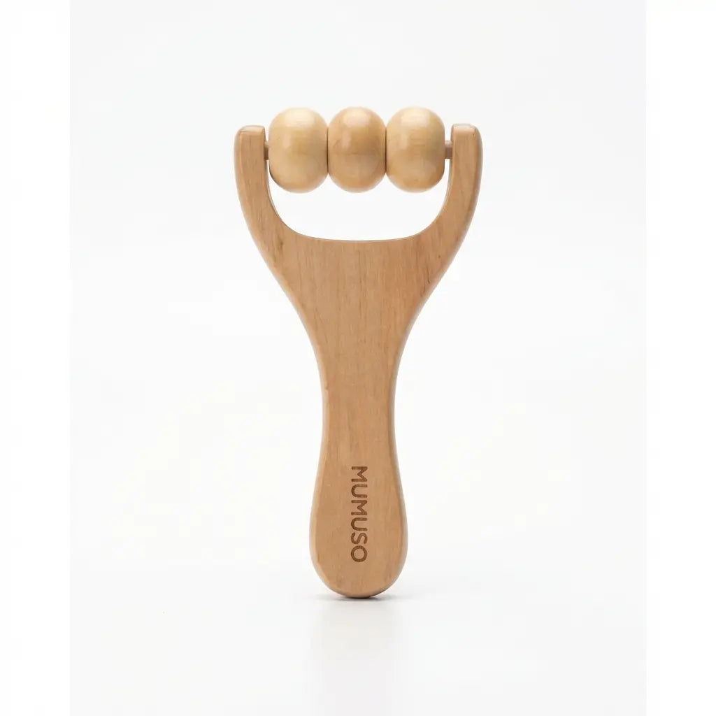 Handmassage-Roller aus Holz, Slingshot-Form zur Muskelentspannung (Natur)