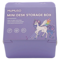 Mini-Aufbewahrungsbox aus PP mit Einhorn-Design (Lila) für Schreibtisch und Kinderzimmer
