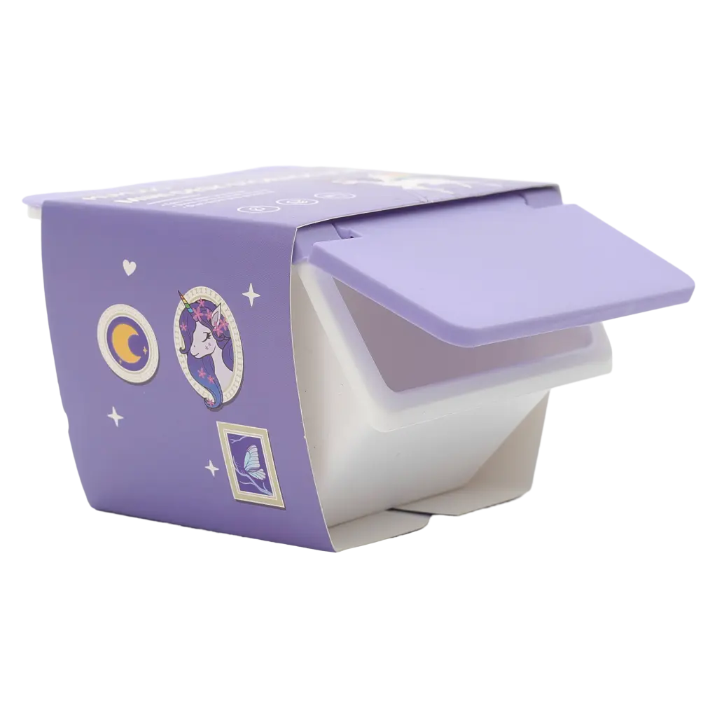 Mini-Aufbewahrungsbox aus PP mit Einhorn-Design (Lila) für Schreibtisch und Kinderzimmer
