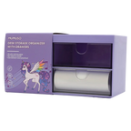 Schreibtisch-Organizer aus Kunststoff mit Einhorn-Design, mit Schubladen (Lila)
