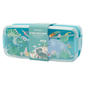 2-stöckige Kunststoff-Lunchbox mit Dinosaurier-Design, 750 ml (Blau)