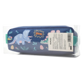 Tragbares Federmäppchen mit Dinosaurier-Design (Dunkelblau)