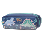 Tragbares Federmäppchen mit Dinosaurier-Design (Dunkelblau)