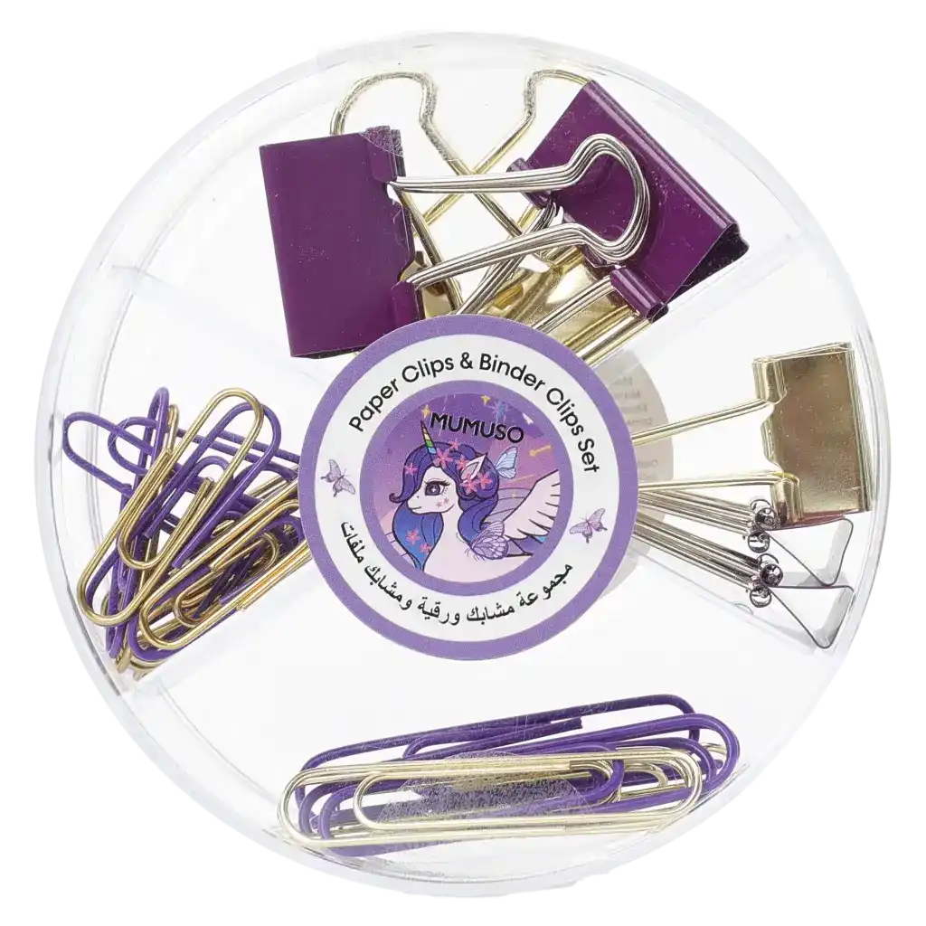 Büroklammern &amp; Binder Clips Set (Traumhaftes Einhorn)