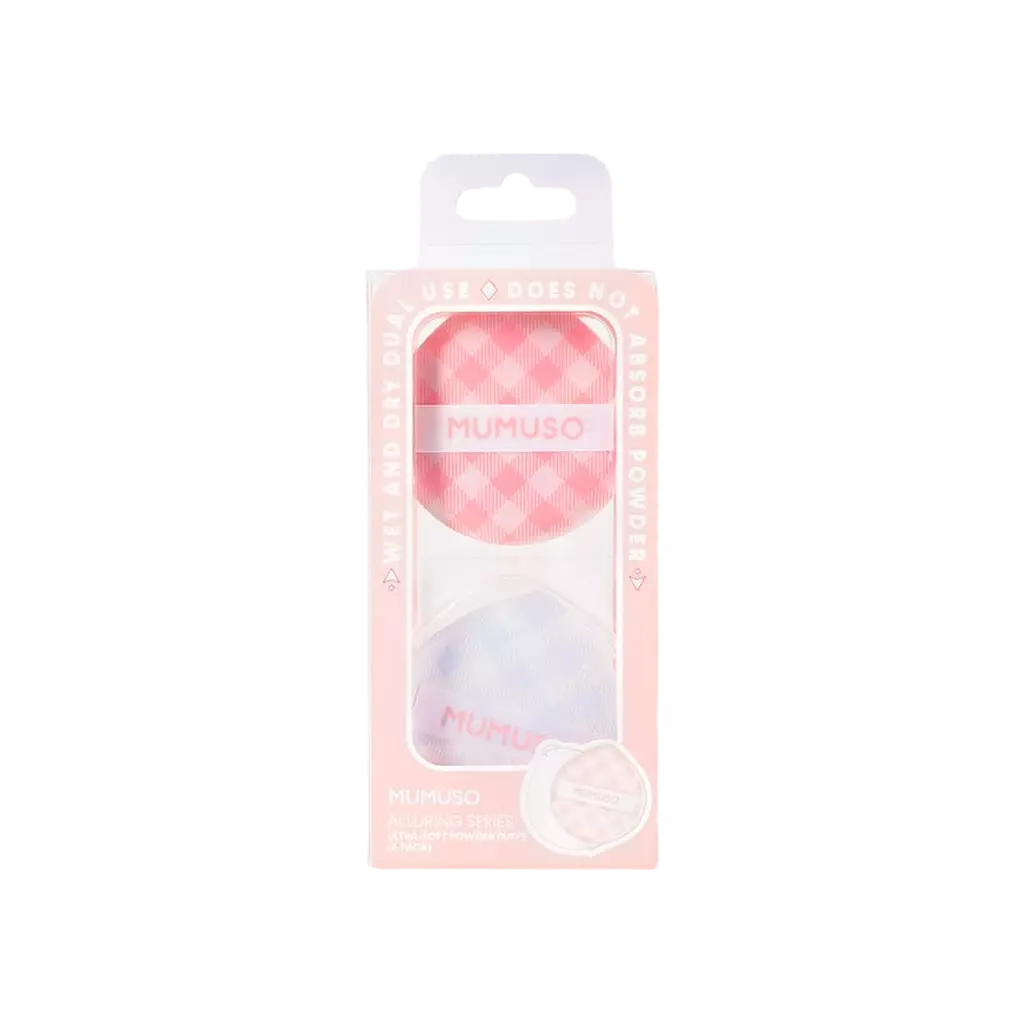 2er Pack Ultra-Weiche Puderpuffs (Pink/Blau)