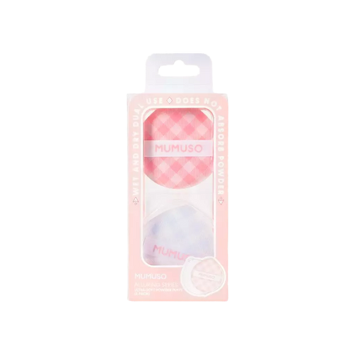 2er Pack Ultra-Weiche Puderpuffs (Pink/Blau)
