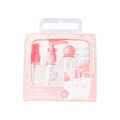 5-teiliges Reiseflaschenset aus Kunststoff, Alluring-Serie (Pink)