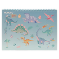A4 Spiral-Zeichenbuch mit Dinosaurier-Design (Mehrfarbig)
