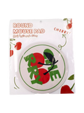 Rundes Mousepad mit Kirsch-Design (Mehrfarbig)