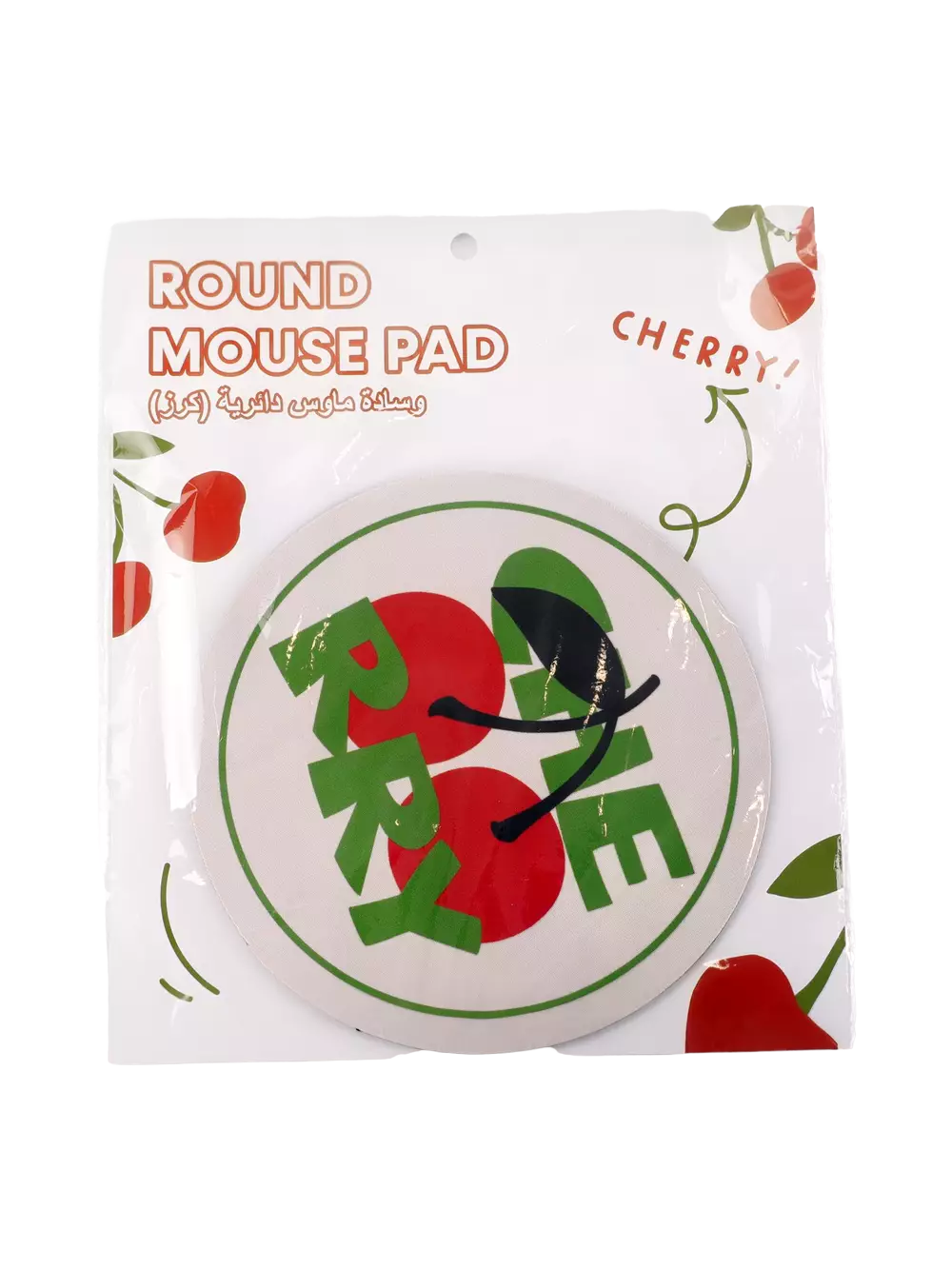 Rundes Mousepad mit Kirsch-Design (Mehrfarbig)