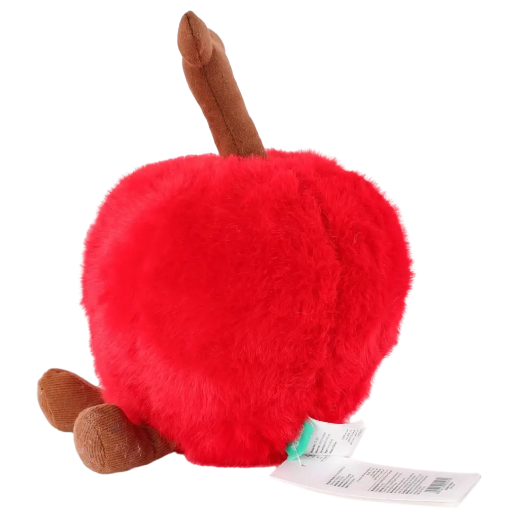 Plüschfrucht mit Cartoon-Kirschen-Design, weich gefüllt (Rot/Grün)