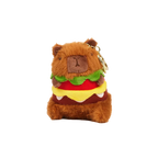 Plüsch-Anhänger mit Capybara-Design als Burger-Print, 60 g (Mehrfarbig)