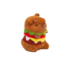 Plüsch-Anhänger mit Capybara-Design als Burger-Print, 60 g (Mehrfarbig)