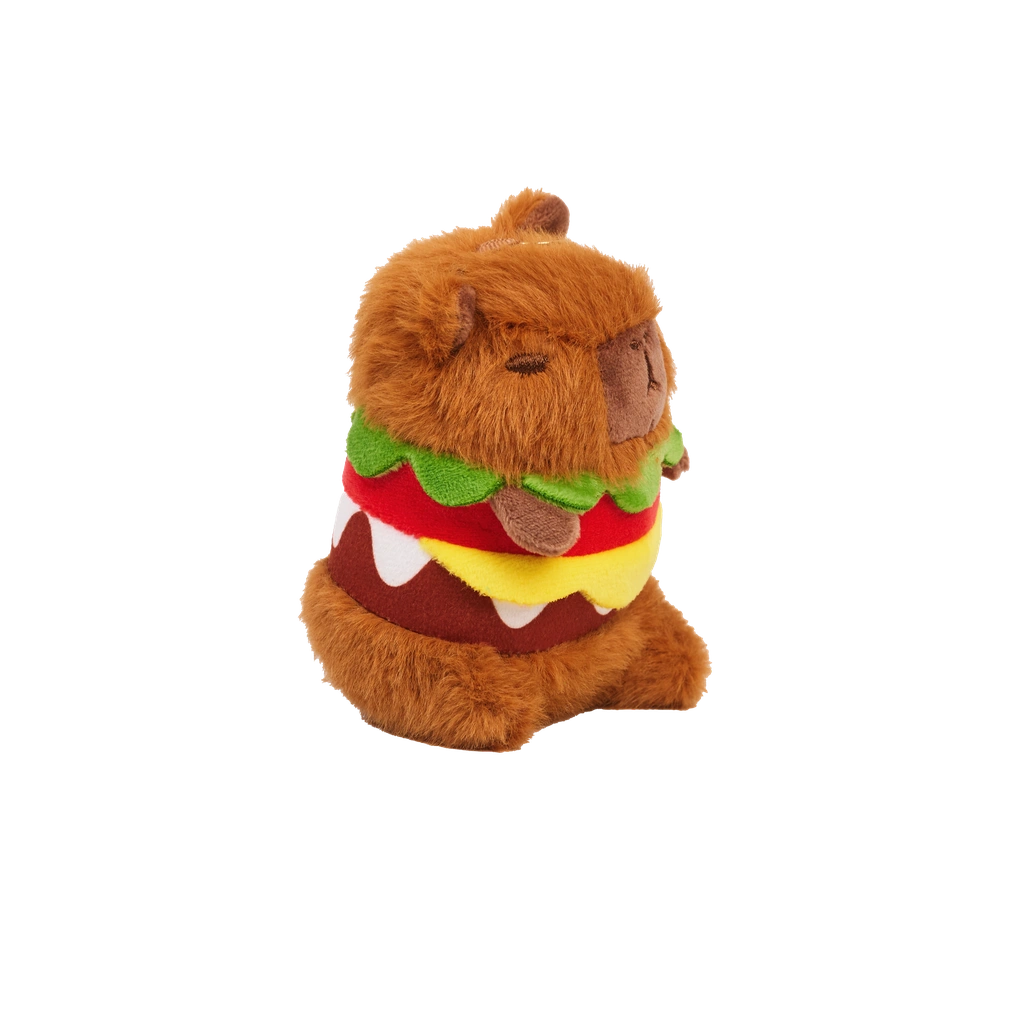Plüsch-Anhänger mit Capybara-Design als Burger-Print, 60 g (Mehrfarbig)