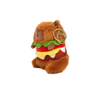 Plüsch-Anhänger mit Capybara-Design als Burger-Print, 60 g (Mehrfarbig)