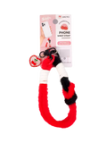 Flauschiges Handy-Armband mit Kirsch-Design (Rot/Weiß/Schwarz)