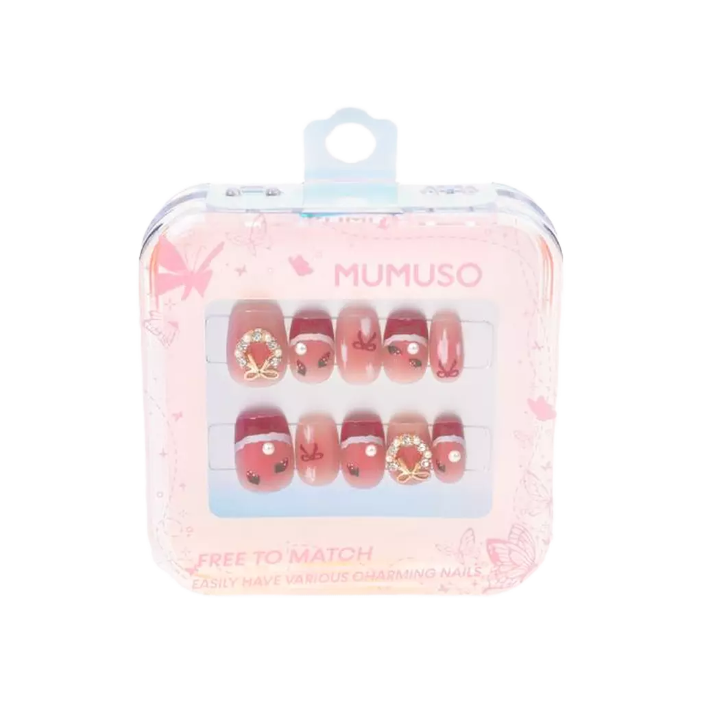 Magicfinger Press-on Nails (Strawberry &amp; Pearls)
