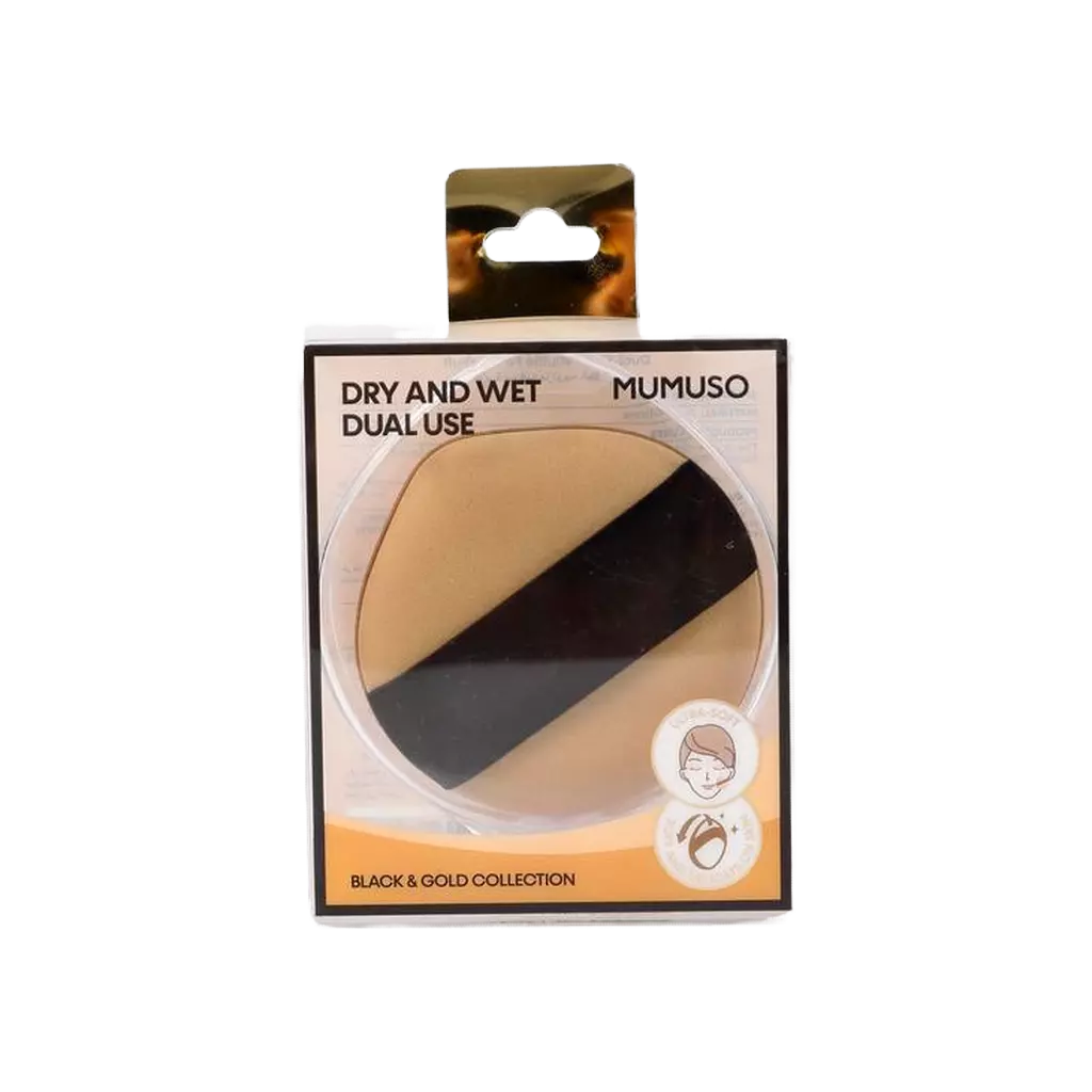 Doppelseitiger Make-up Schwamm Polyurethan, Black &amp; Gold Kollektion (Schwarz/Gold)