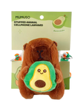 Plüschtier-Handyband mit Capybara-Design, Kollektion Avocado (Braun/Grün/Orange/Weiß)