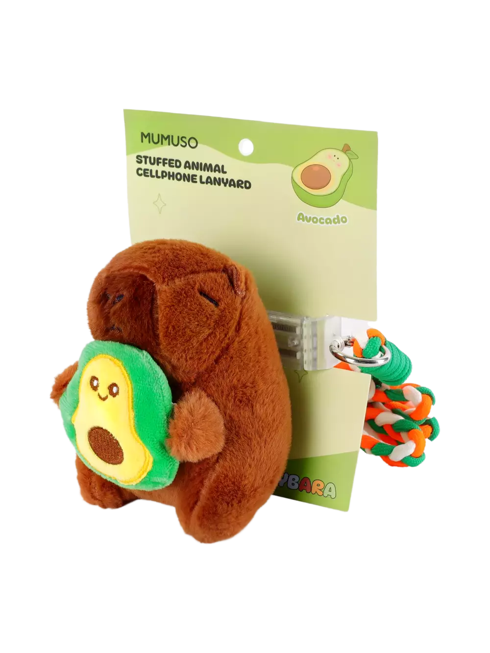 Plüschtier-Handyband mit Capybara-Design, Kollektion Avocado (Braun/Grün/Orange/Weiß)