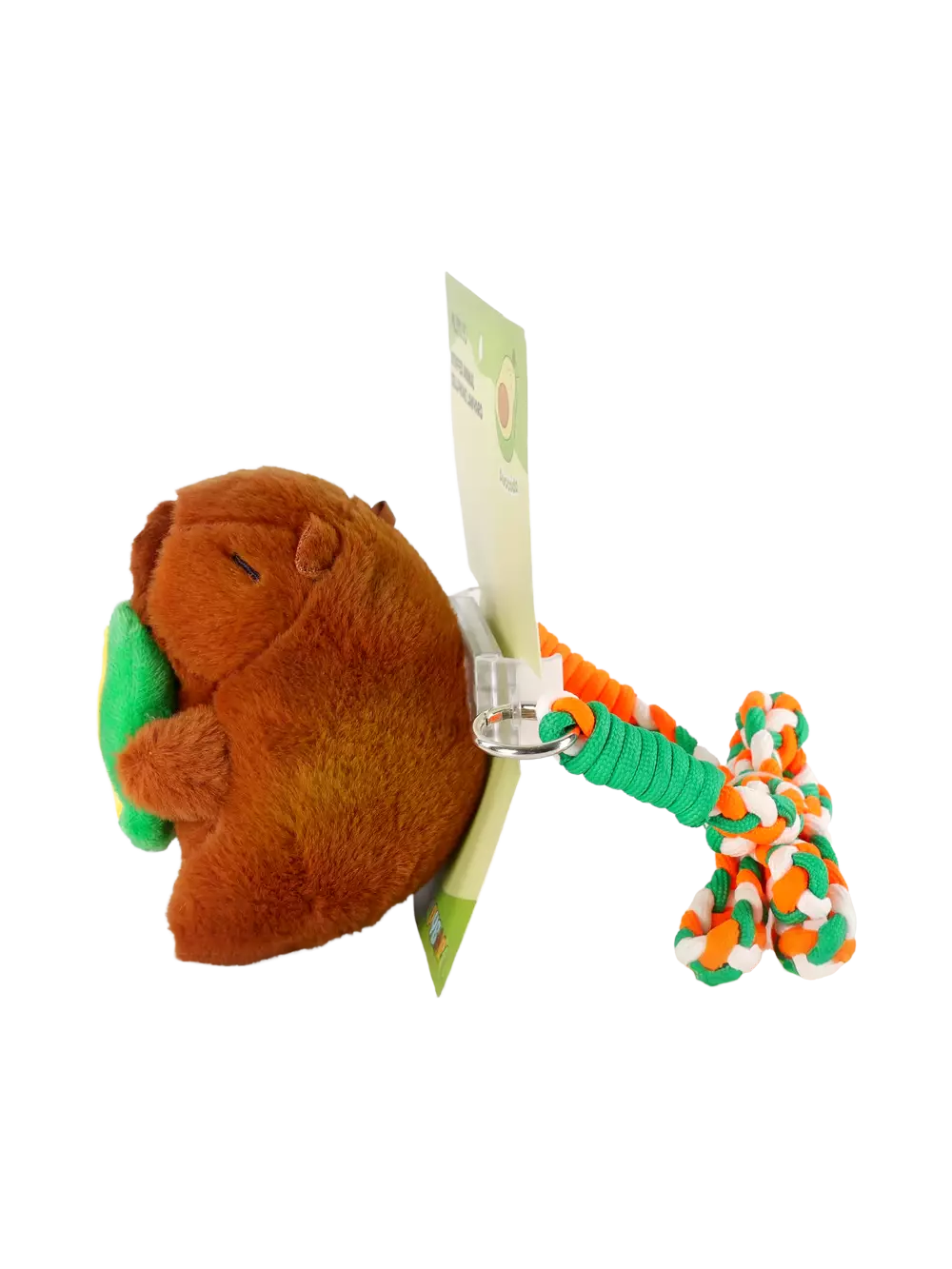 Plüschtier-Handyband mit Capybara-Design, Kollektion Avocado (Braun/Grün/Orange/Weiß)