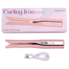 Kabelloser Lockenstab tragbar zum Haarstyling (Rosa)
