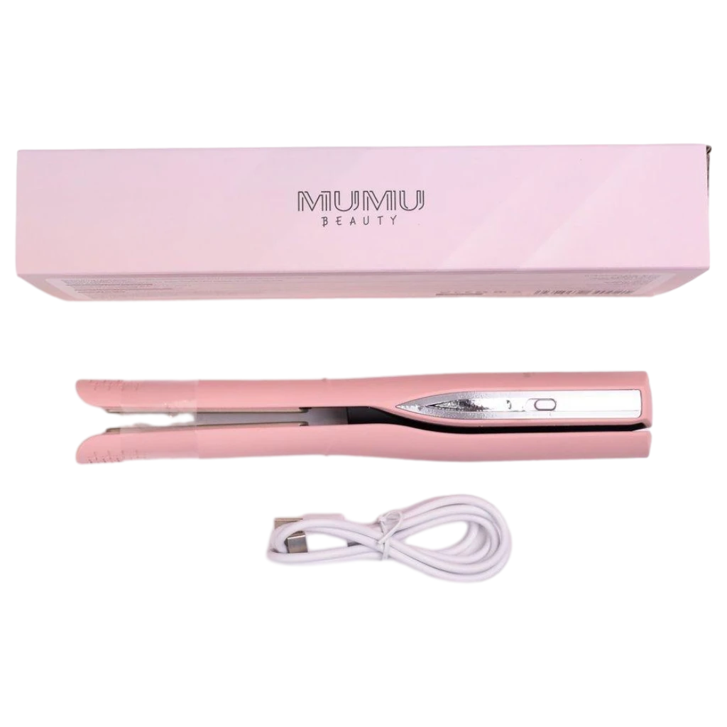 Kabelloser Lockenstab tragbar zum Haarstyling (Rosa)
