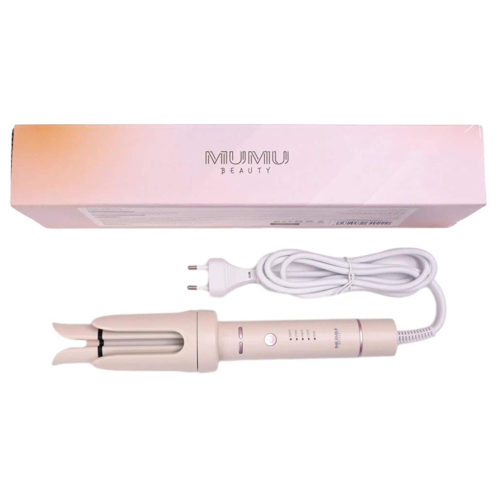 Lockenstab elektrisch mit automatischer Drehfunktion, 32 mm (Beige)