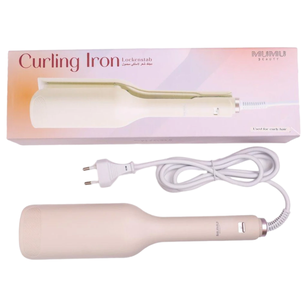 Elektrischer Lockenstab für schonendes Haarstyling (Beige)