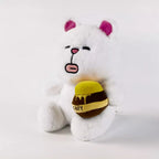 Niedliches sitzendes MUMU Bär Plüschtier, 30 cm (Weiß)